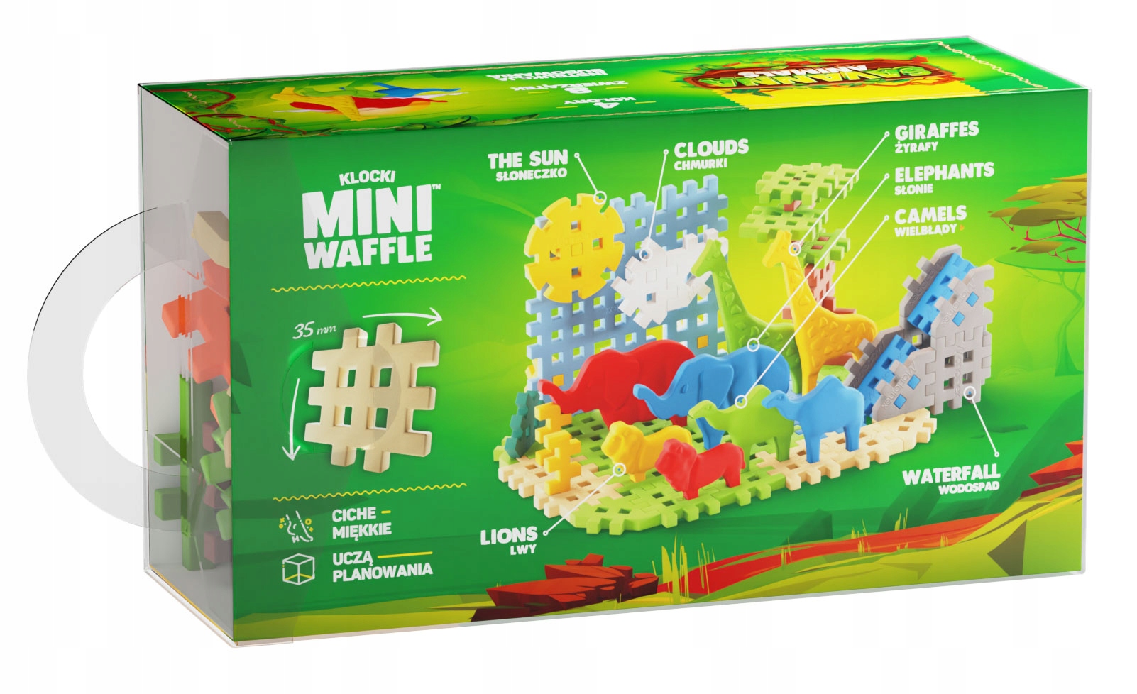 Odkryj świat sawanny z 50 elementami