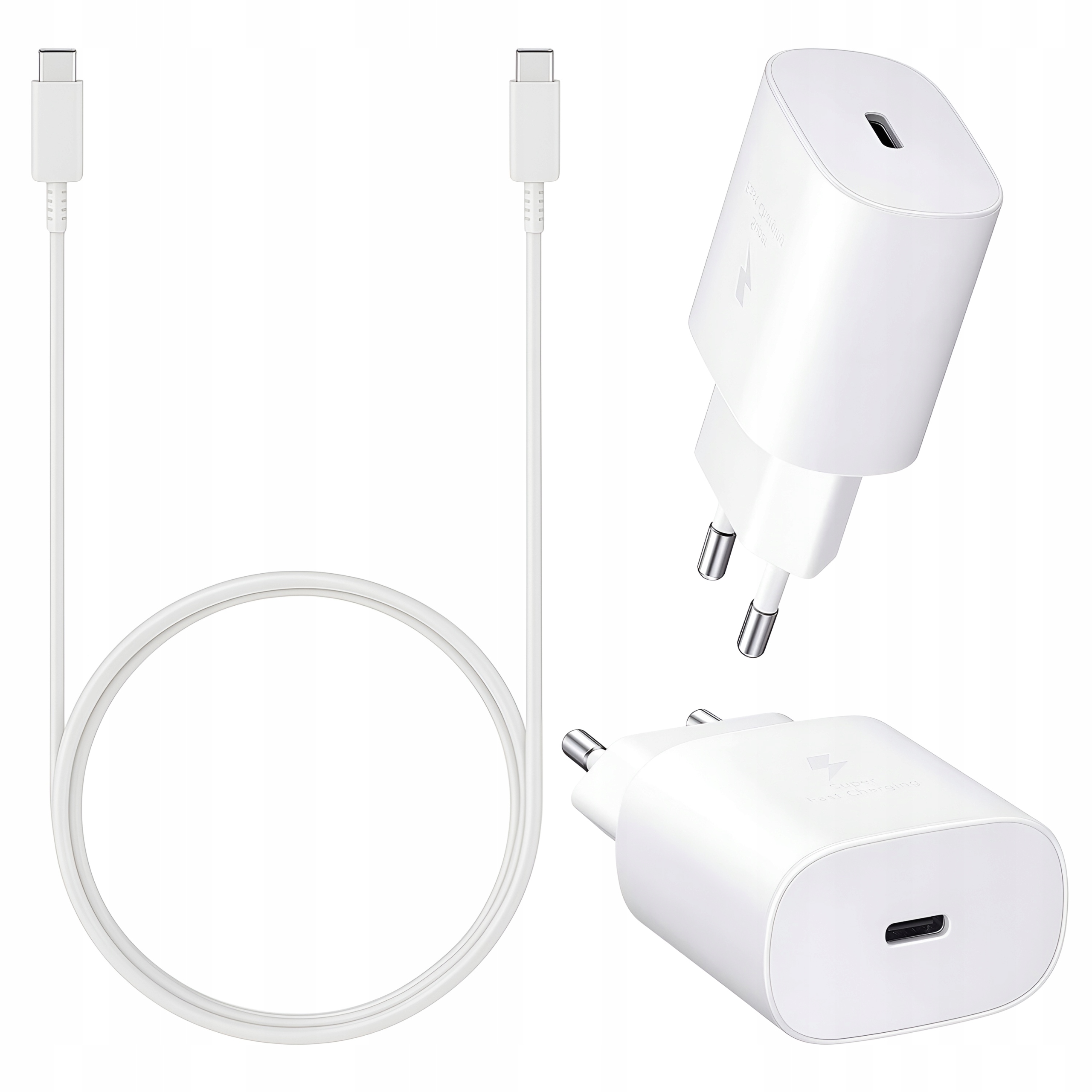 Ładowarka Sieciowa USB-C 25W Biała – Szybkie i Bezpieczne Ładowanie