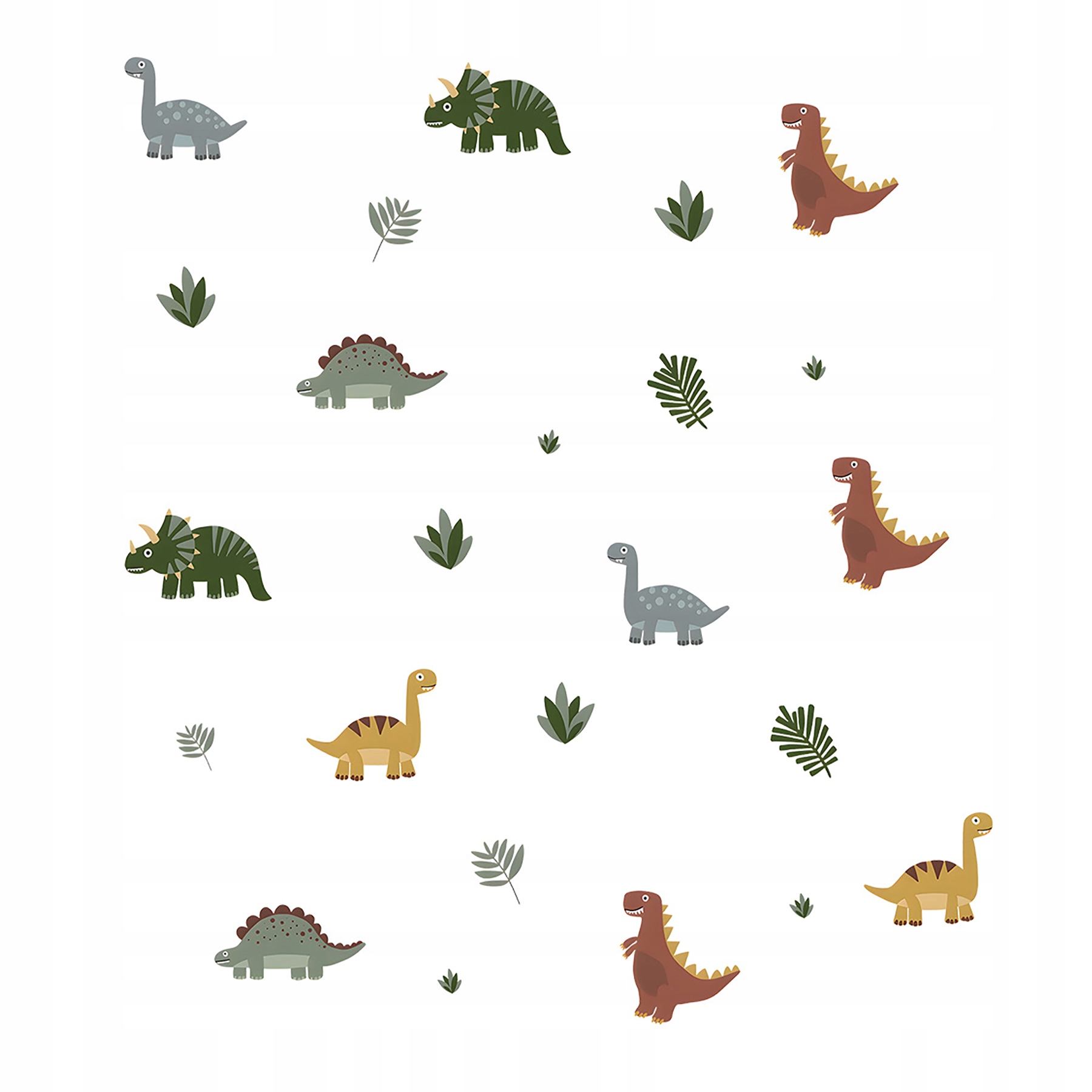 Naklejki na Ścianę Mini Dinozaury – Kolorowa dekoracja do pokoju dziecka