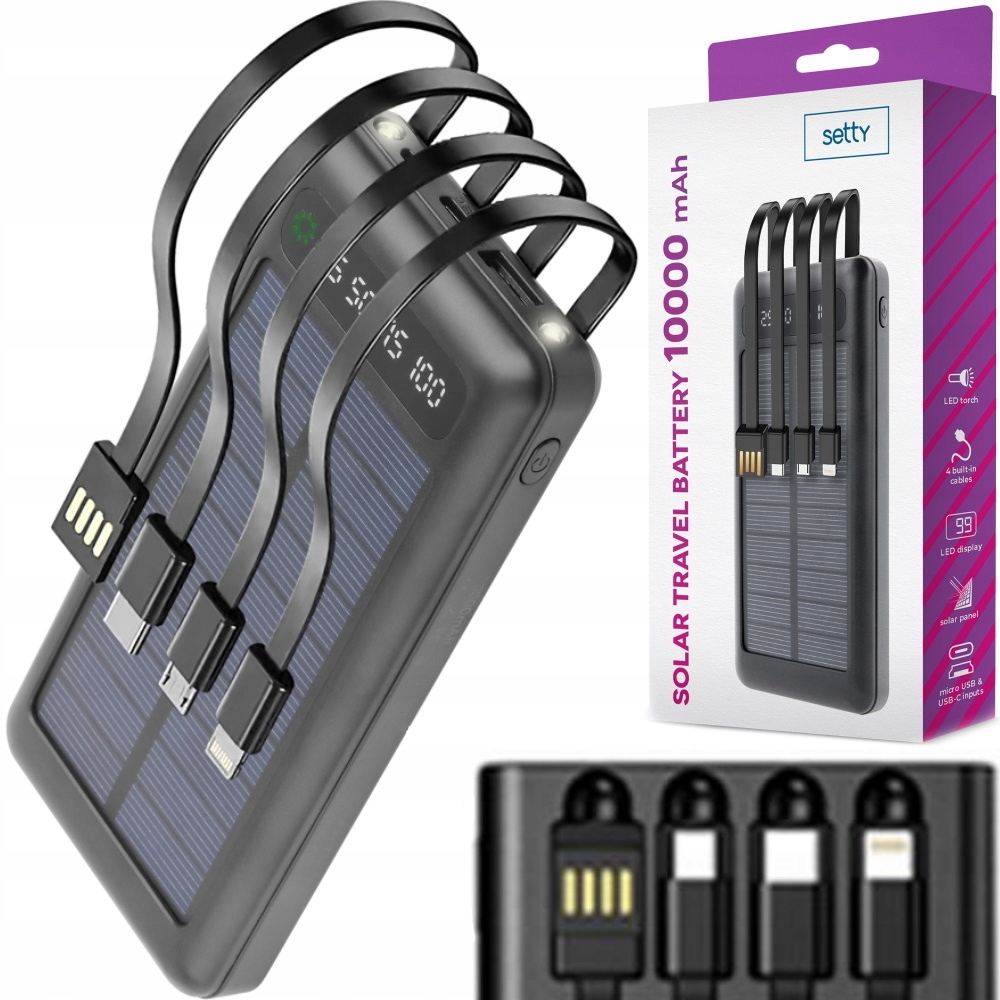 Wygodne złącza – Ładowanie przez USB, USB-C, microUSB i Lightning