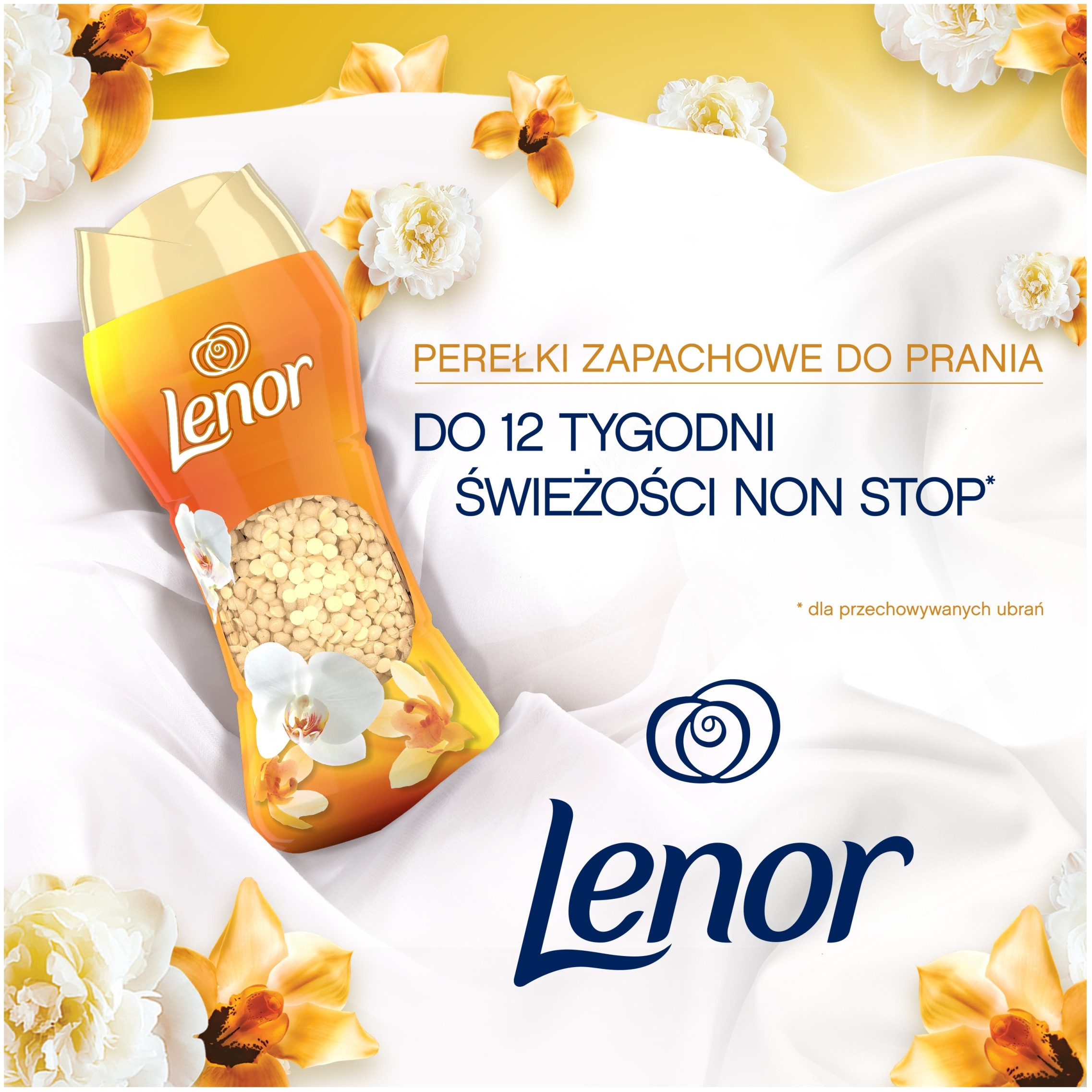 Lenor Perełki zapachowe 495g Gold Orchid Vanilla – Elegancja w każdym praniu