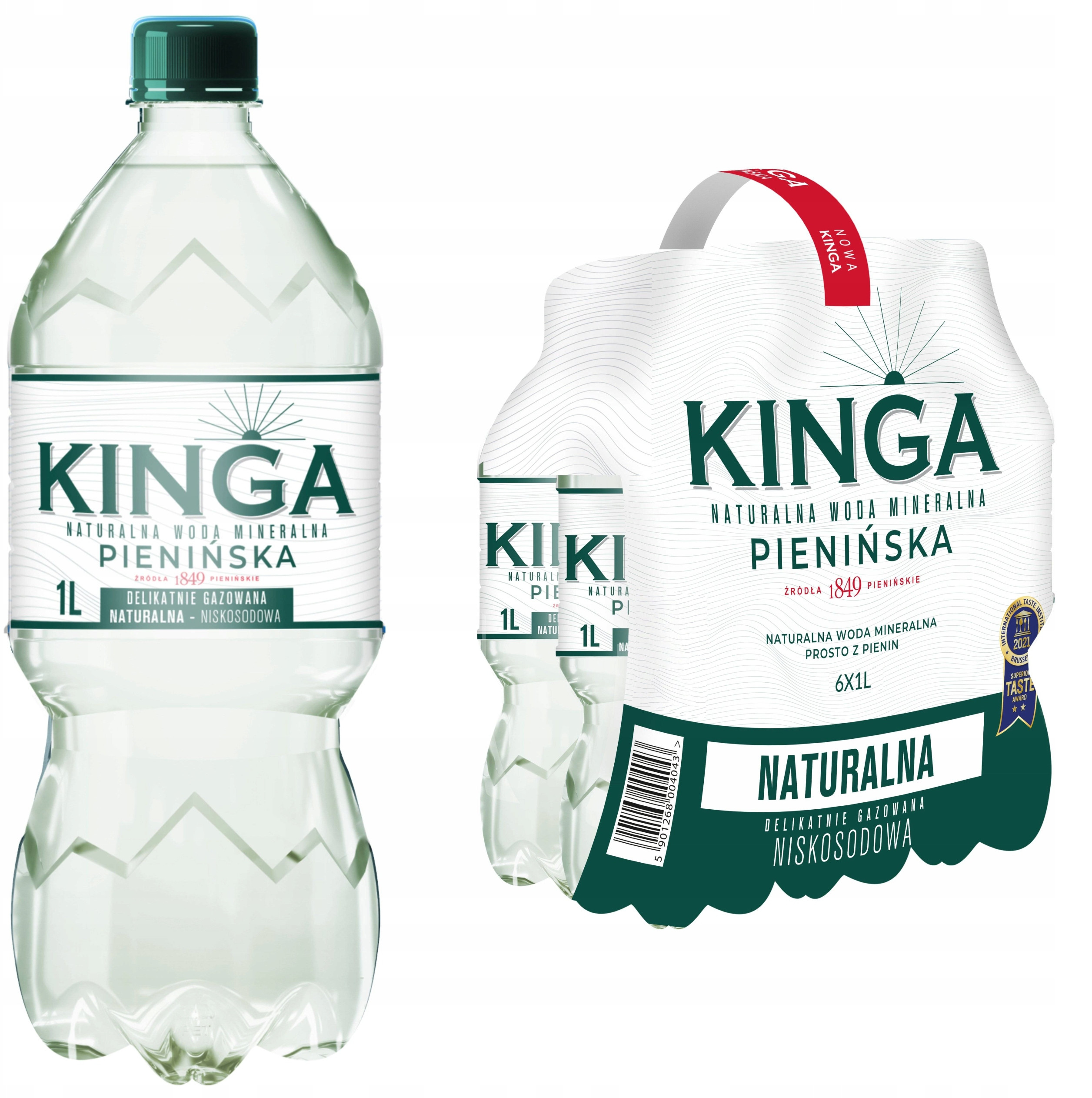 6x Naturalna Woda Mineralna Kinga Pienińska 1000 ml – Orzeźwienie z górskiej tradycji