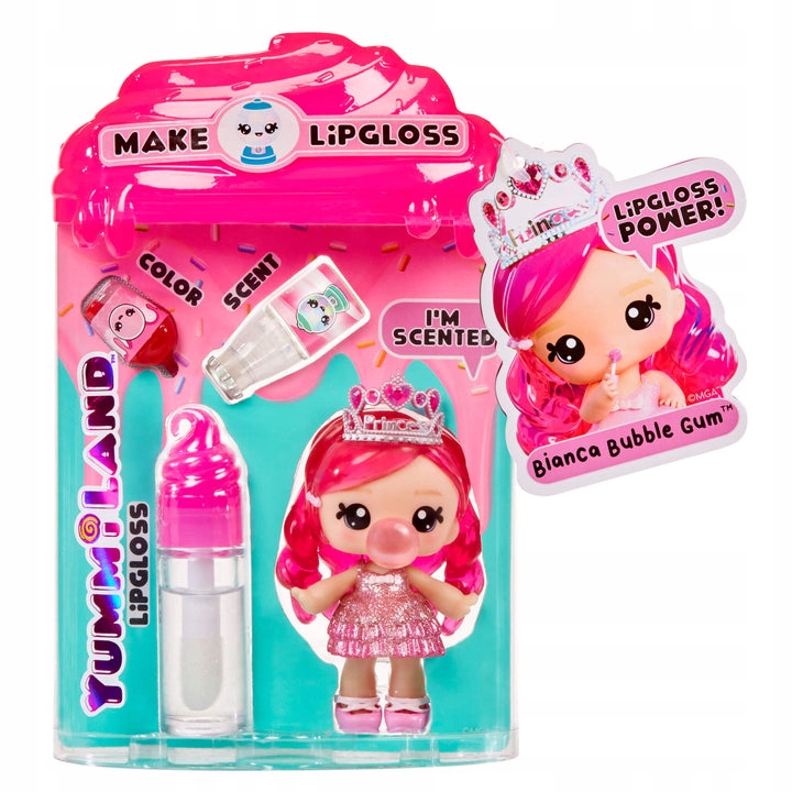 MGA Yummiland Lipgloss Doll Bianca Bubble Gum – Kolorowa zabawa dla małych stylistek