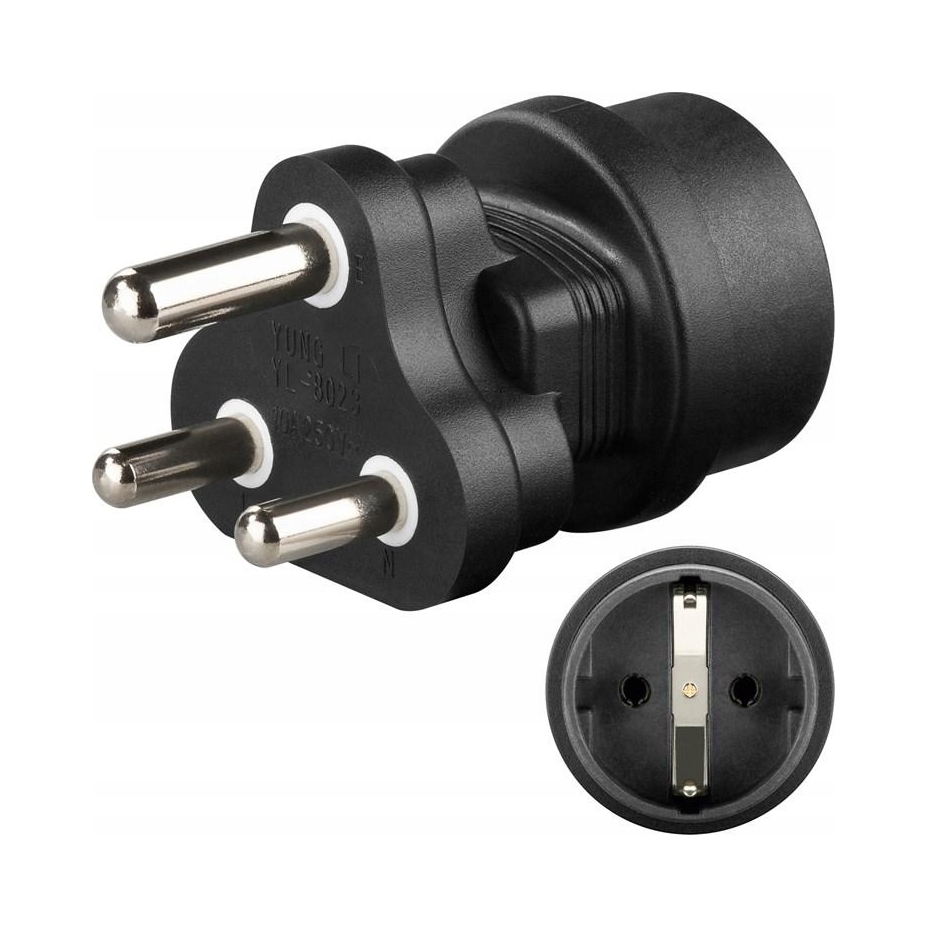 Adapter sieciowy RPA, czarny – Idealny towarzysz podróży