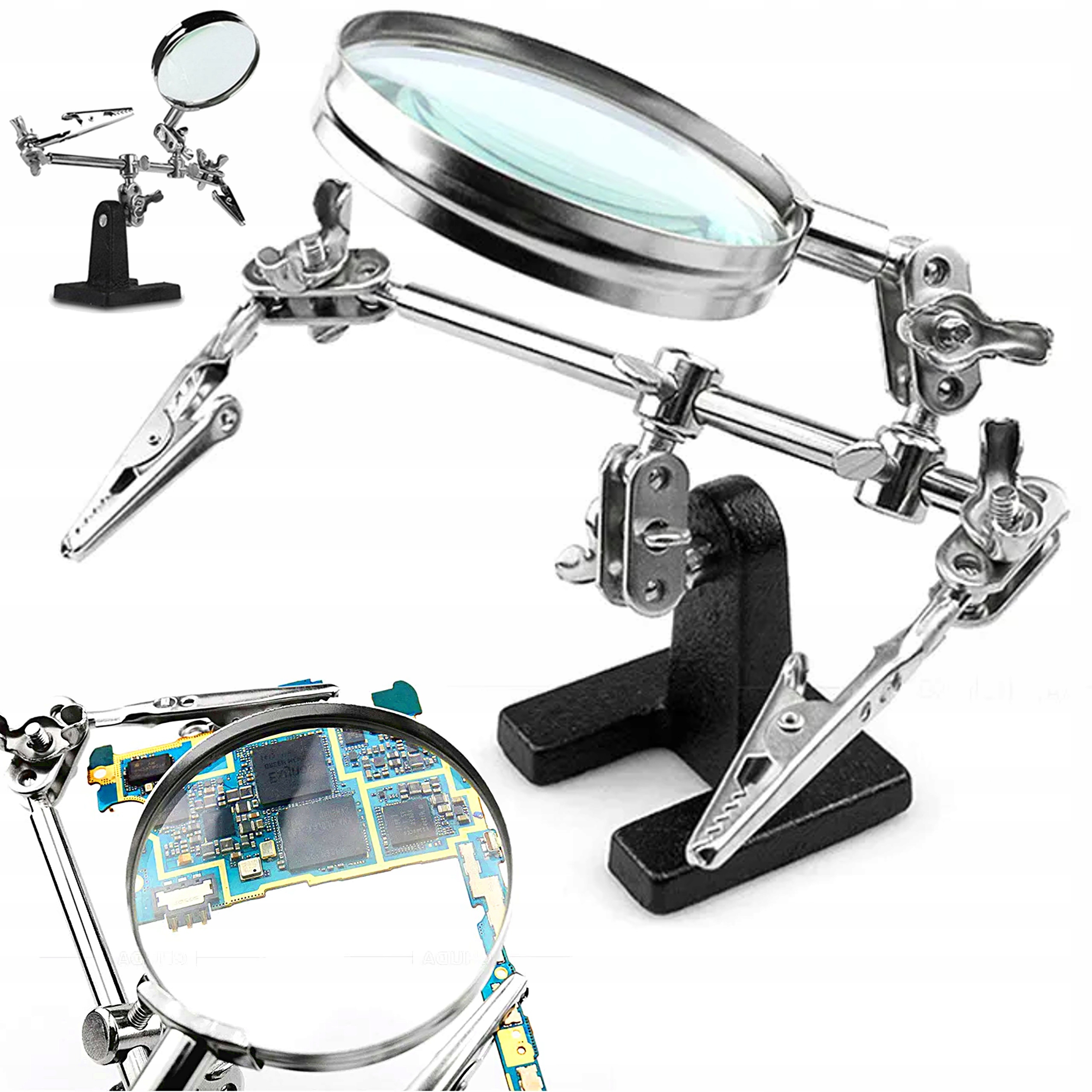 Zestaw do Lutowania Trzecia Ręka Uchwyt Lupa Uchwyt do Naprawy Biżuterii – Idealne Narzędzie dla Rzemieślników