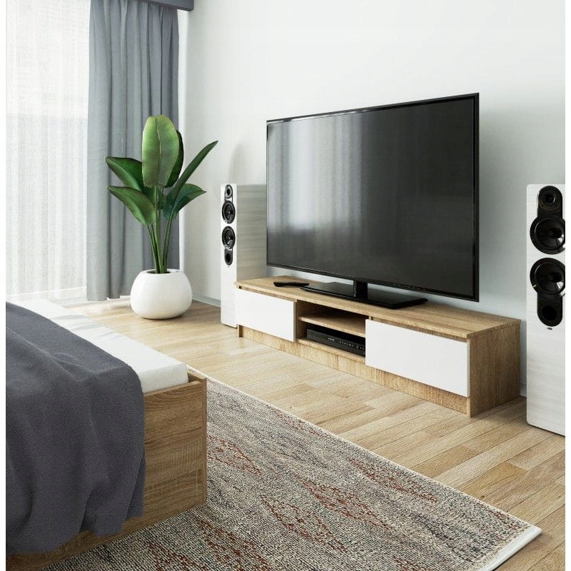 Szafka RTV NOVA 160x40x33 cm – Elegancja i funkcjonalność w Twoim salonie