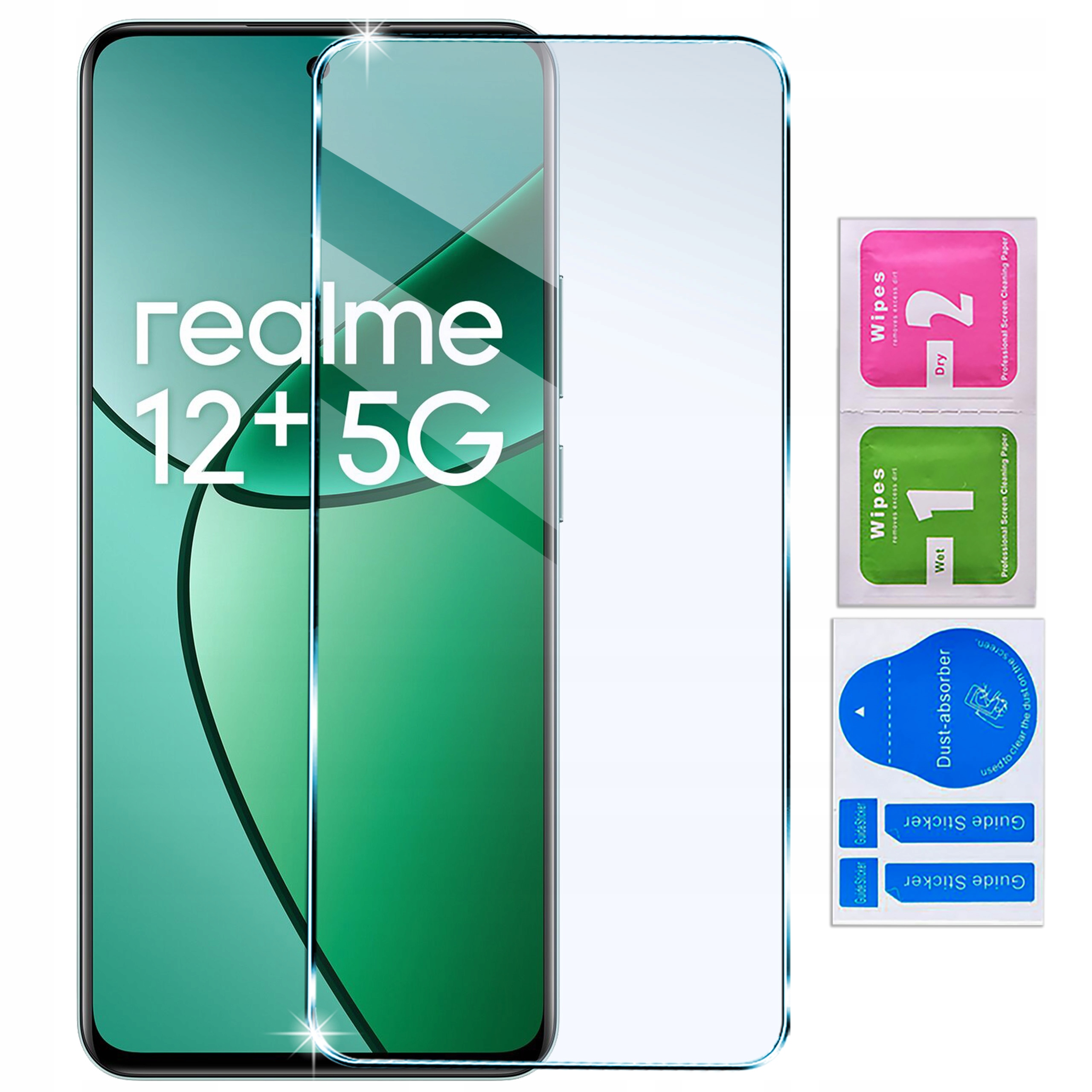 Zestaw zawiera: etui, szkło hartowane 9H i akcesoria