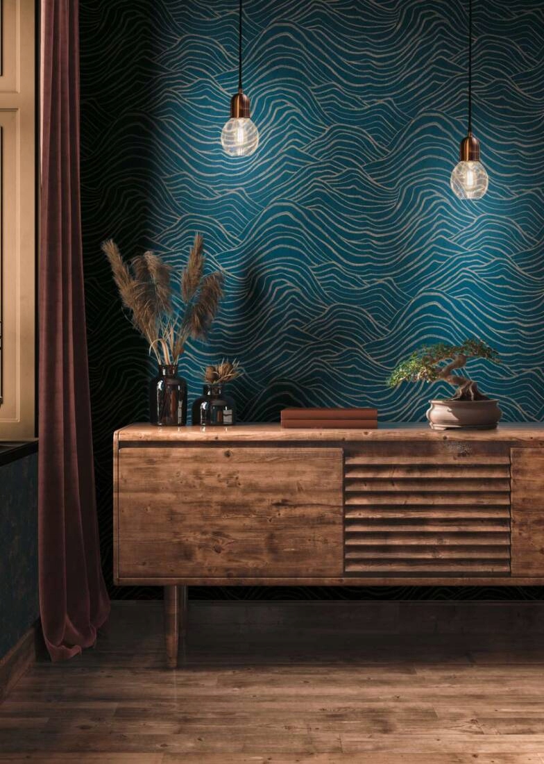 Wzór fal i efekt metaliczny – Idealne połączenie stylu i funkcjonalności