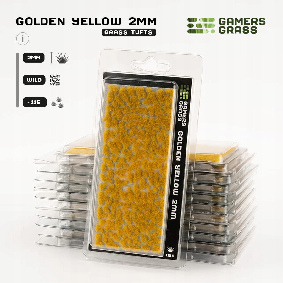Gamers Grass: Kępki trawy - 2 mm - Złoto-żółte Kępy (Dzikie) – Idealne do Twoich modeli