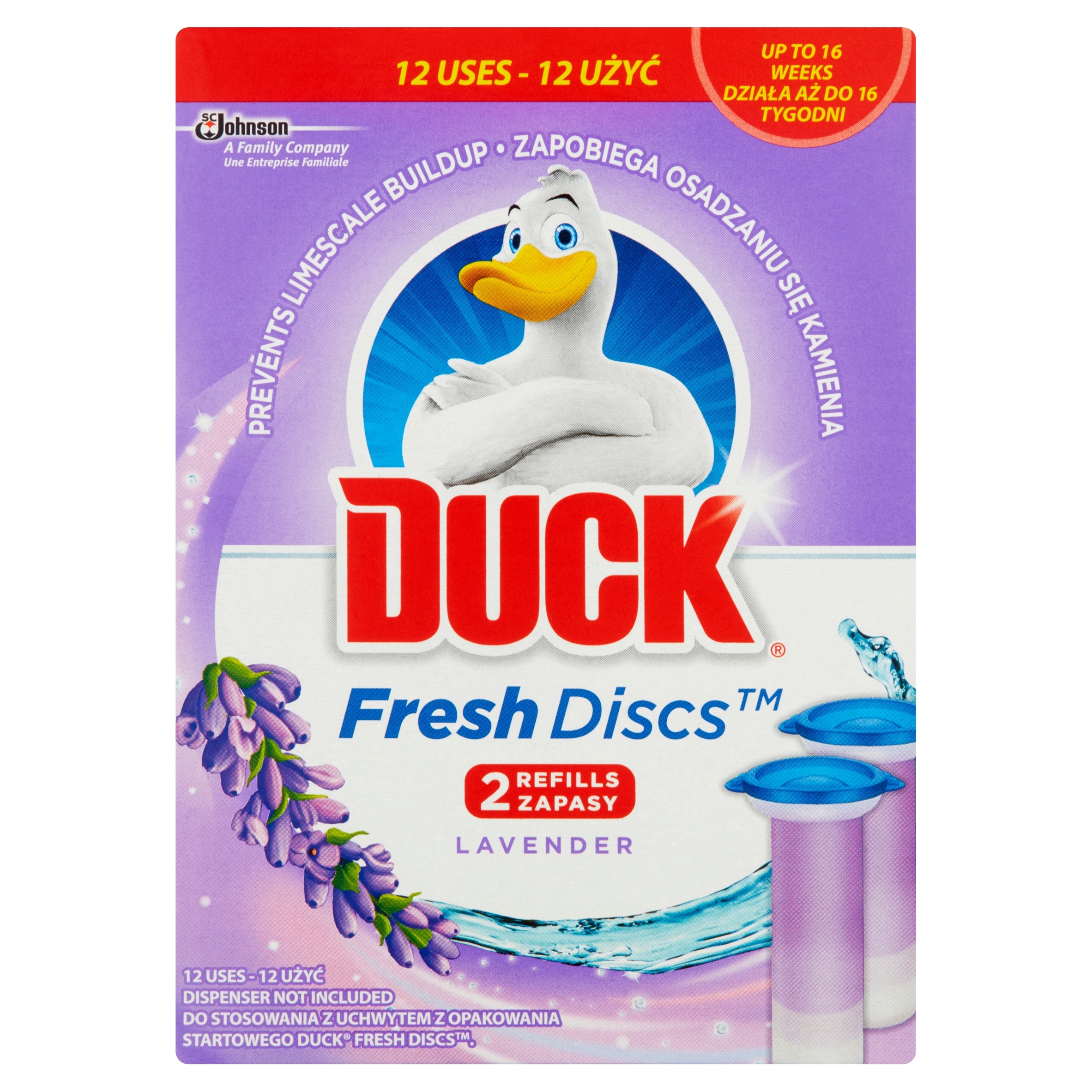 Duck Fresh Dick Zapas Krążek Żelowy do Wc 2x36ml Lavender – Długotrwała świeżość w Twojej toalecie