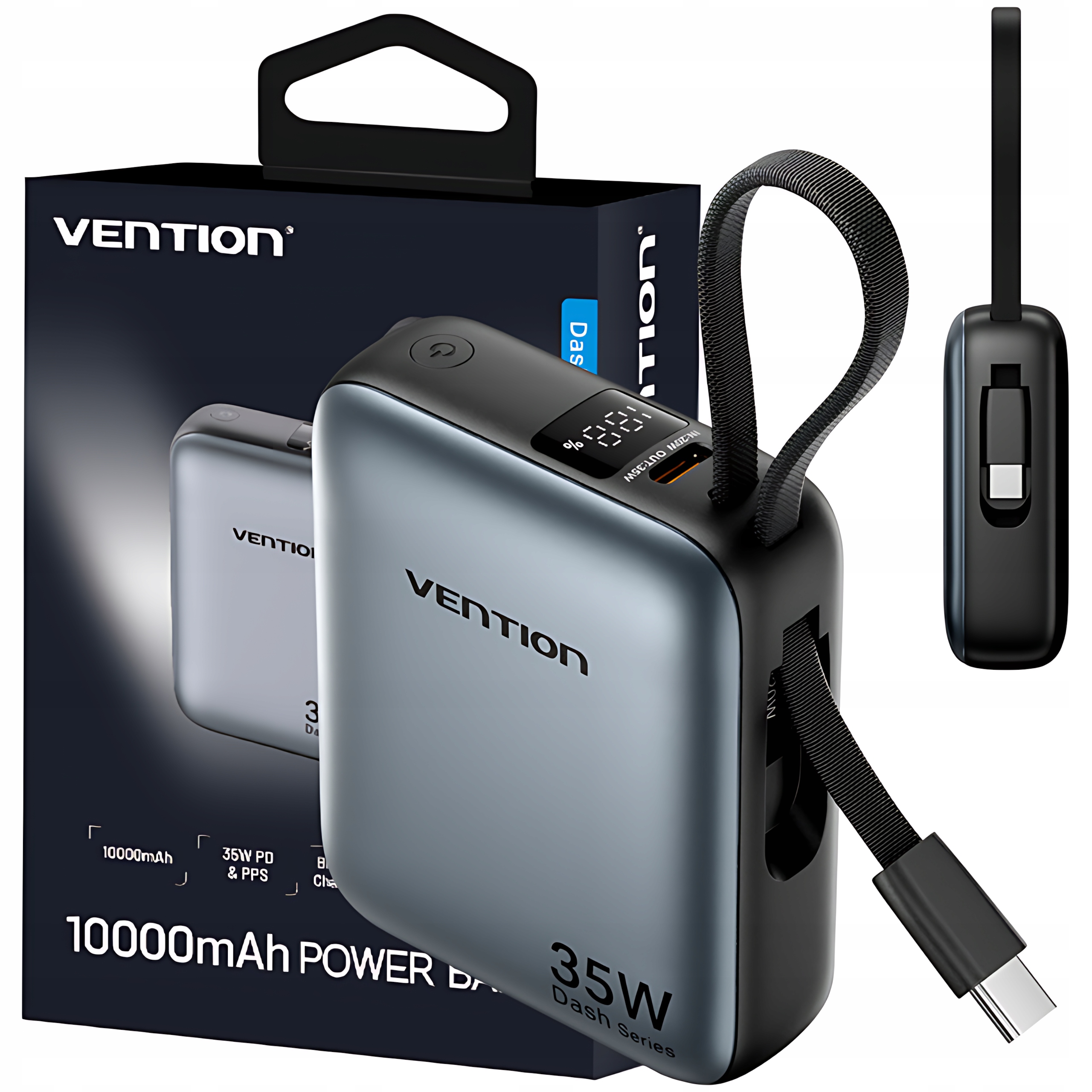 Wbudowany kabel USB-C – Ładowanie bez dodatkowych przewodów