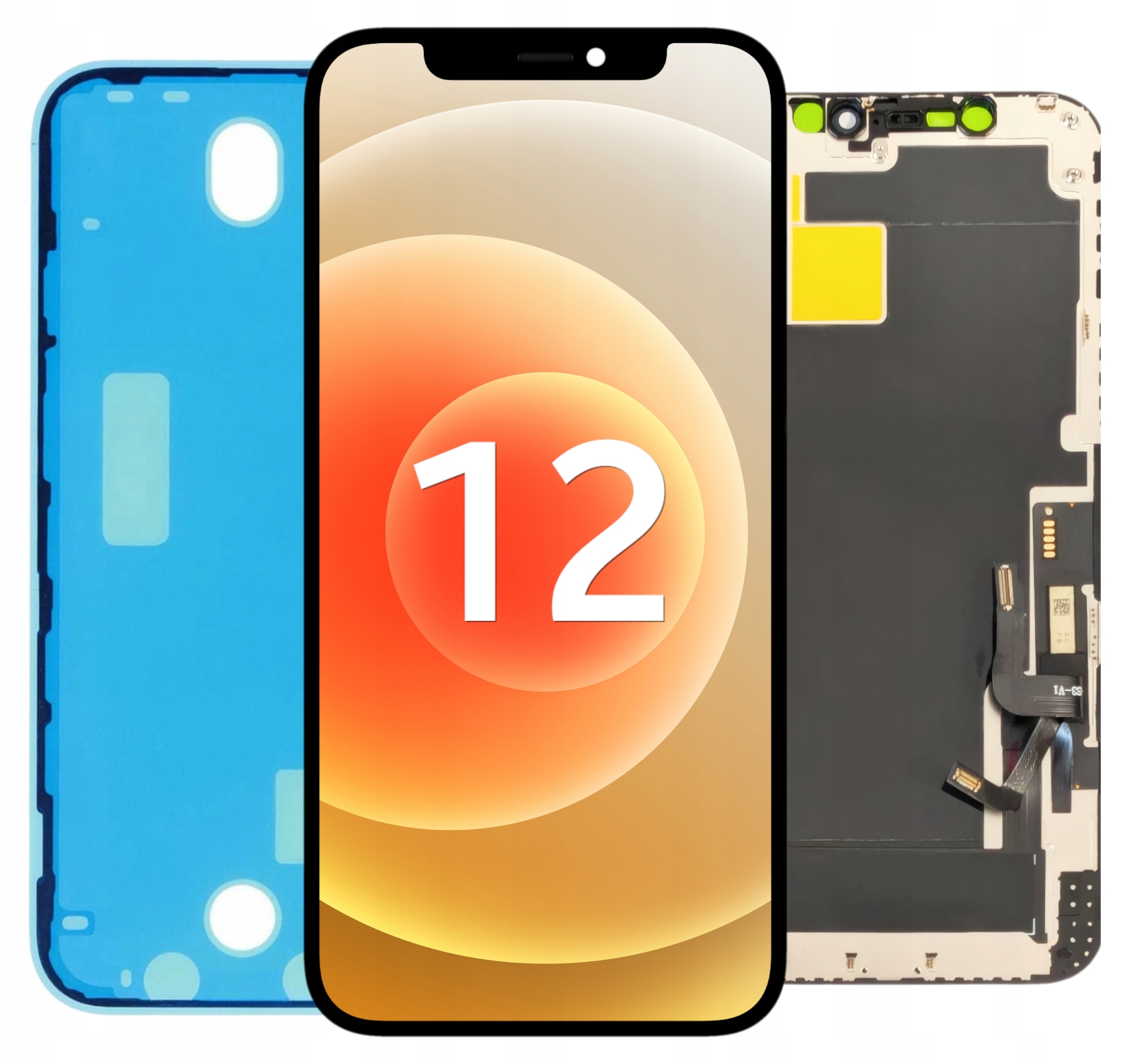 Wyświetlacz do iPhone 12 / 12 Pro Ekran LCD Incell A2172 A2407 +Uszczelka – Idealna wymiana dla Twojego telefonu