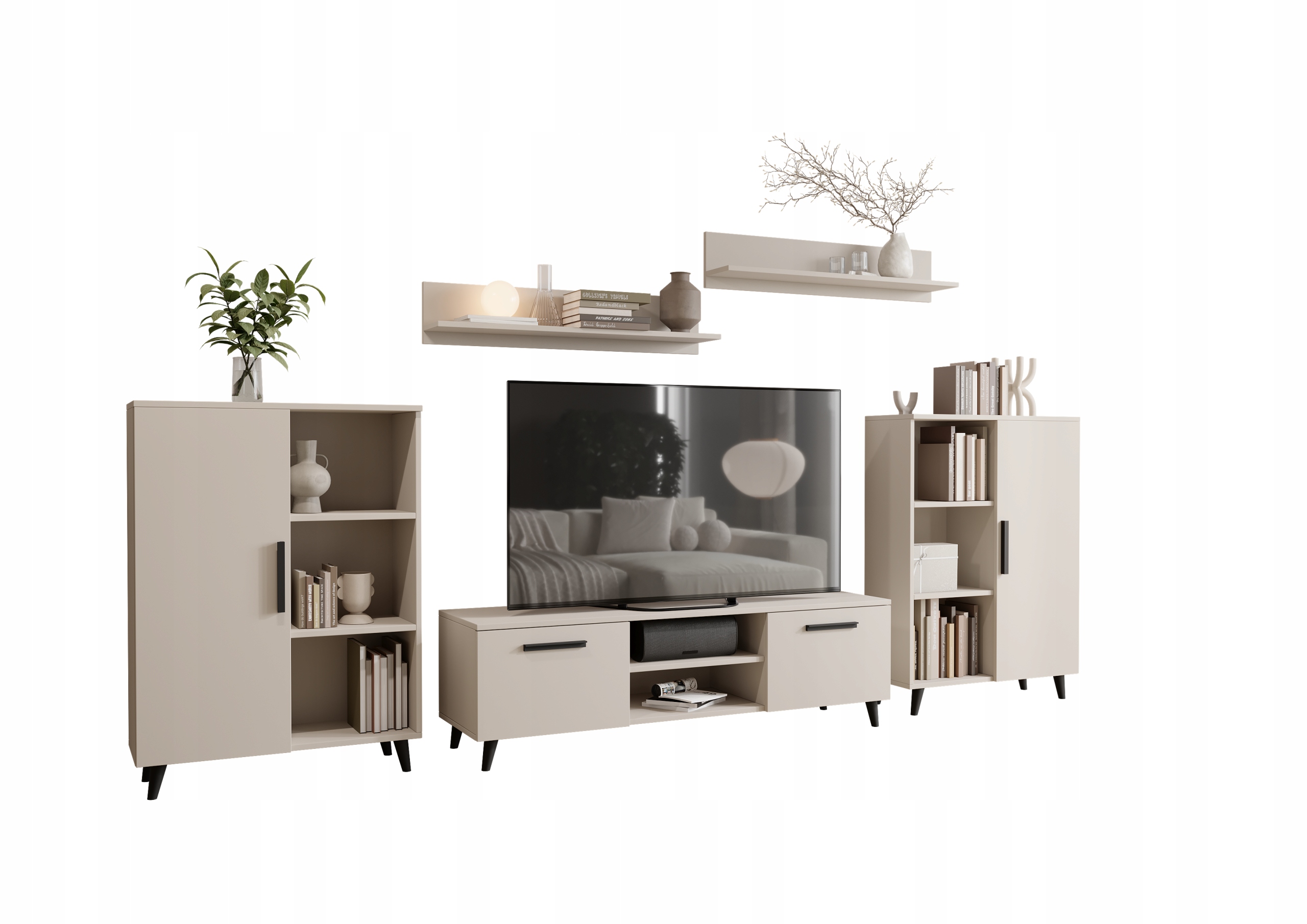 Elegancka i nowoczesna konstrukcja meblościanki