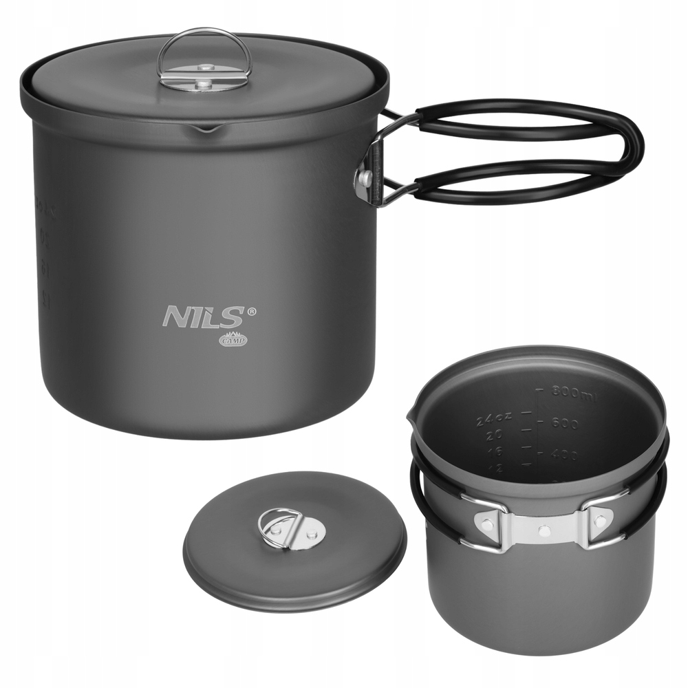 Garnek Turystyczny Aluminiowy z Pokrywką 1000 ml Nils Camp – Idealny towarzysz na biwak
