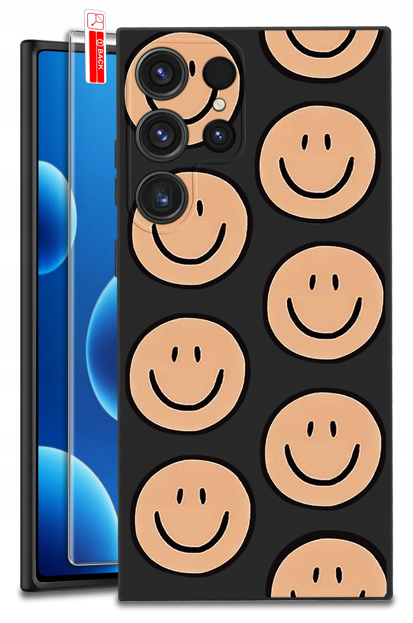 ETUI do Samsung Galaxy S24 Ultra | Silikonowe Matt Case z Szkłem Hartowanym 9H