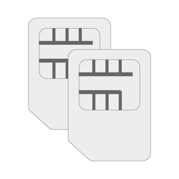 Ikona biała dual sim