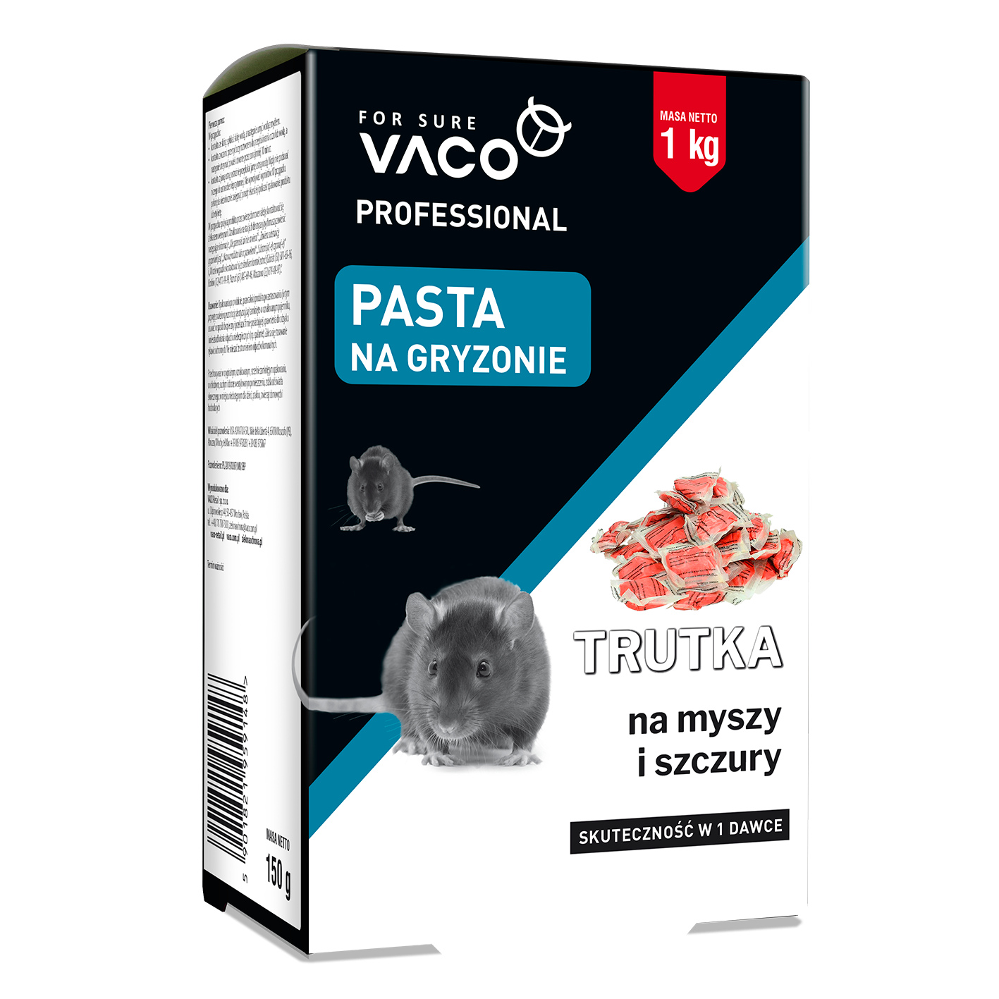 Trutka na myszy Vaco 1 kg – Efektywne działanie i bezpieczeństwo
