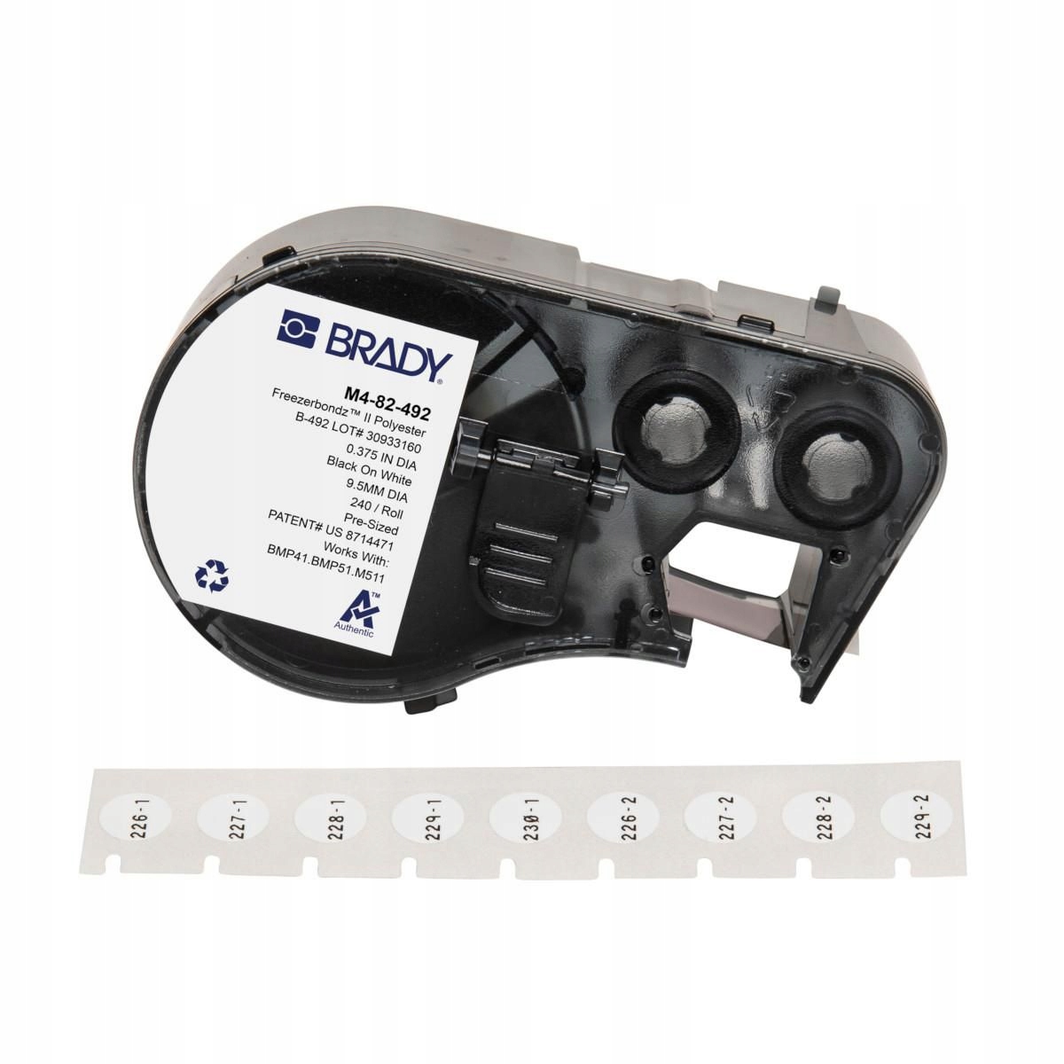 Etykiety do nadruku Brady M4-82-492 – Idealne rozwiązanie dla biura