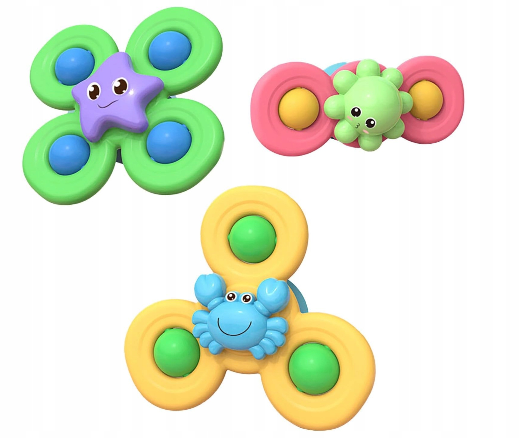 Fidget Spinner z przyssawką – Sensoryczna zabawka do kąpieli - Zwierzęta Oceanu