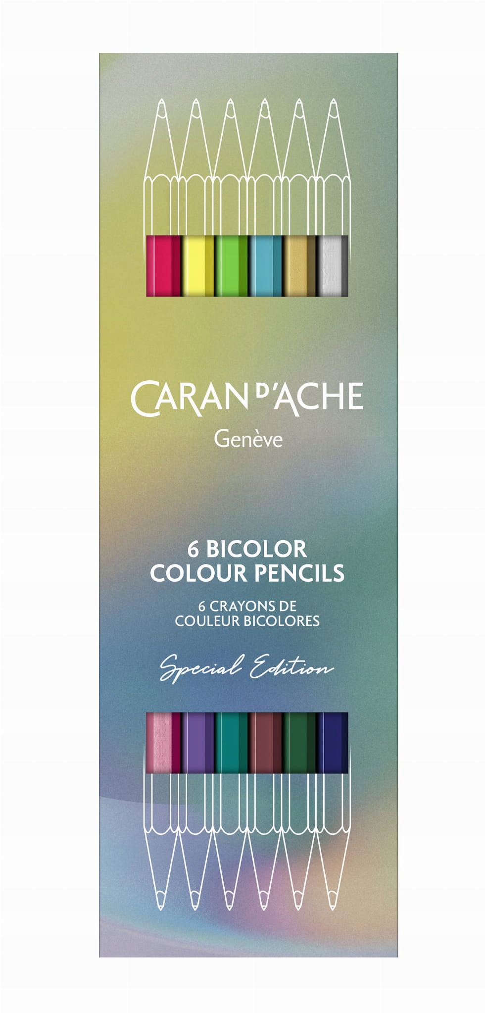 Kredki Caran d'Ache Bicolore Claim Your Style – Edycja 5 w pudełku