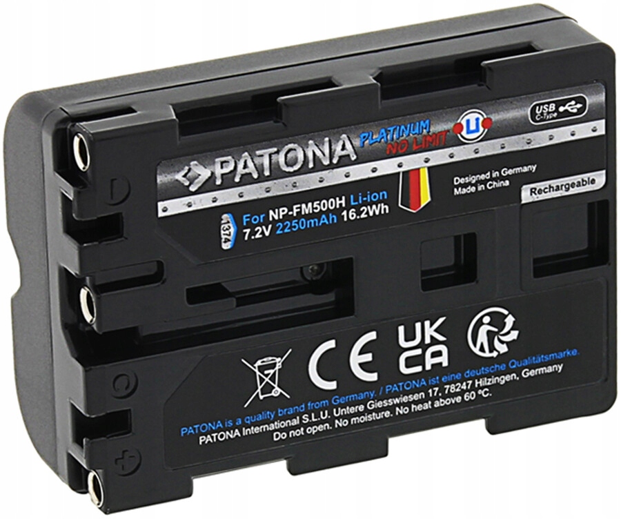 Akumulator Patona Platinum Sony NP-FM500H USB-C – Niezawodne źródło energii