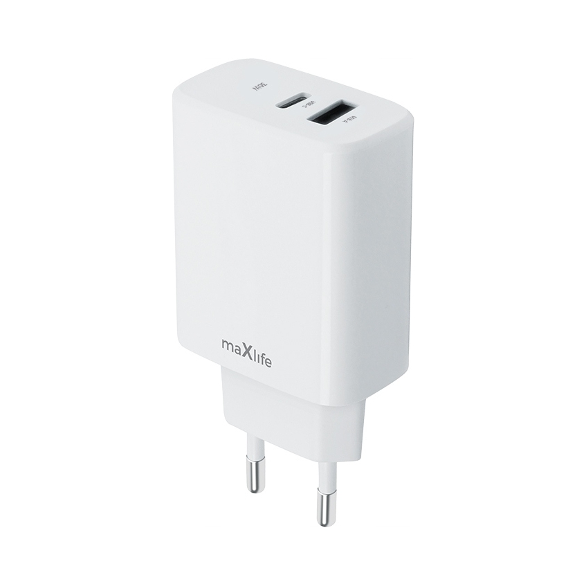Maxlife ładowarka sieciowa PD QC MXTC-10-30AC 1x USB-C 1x USB 30W – Szybkie i bezpieczne ładowanie