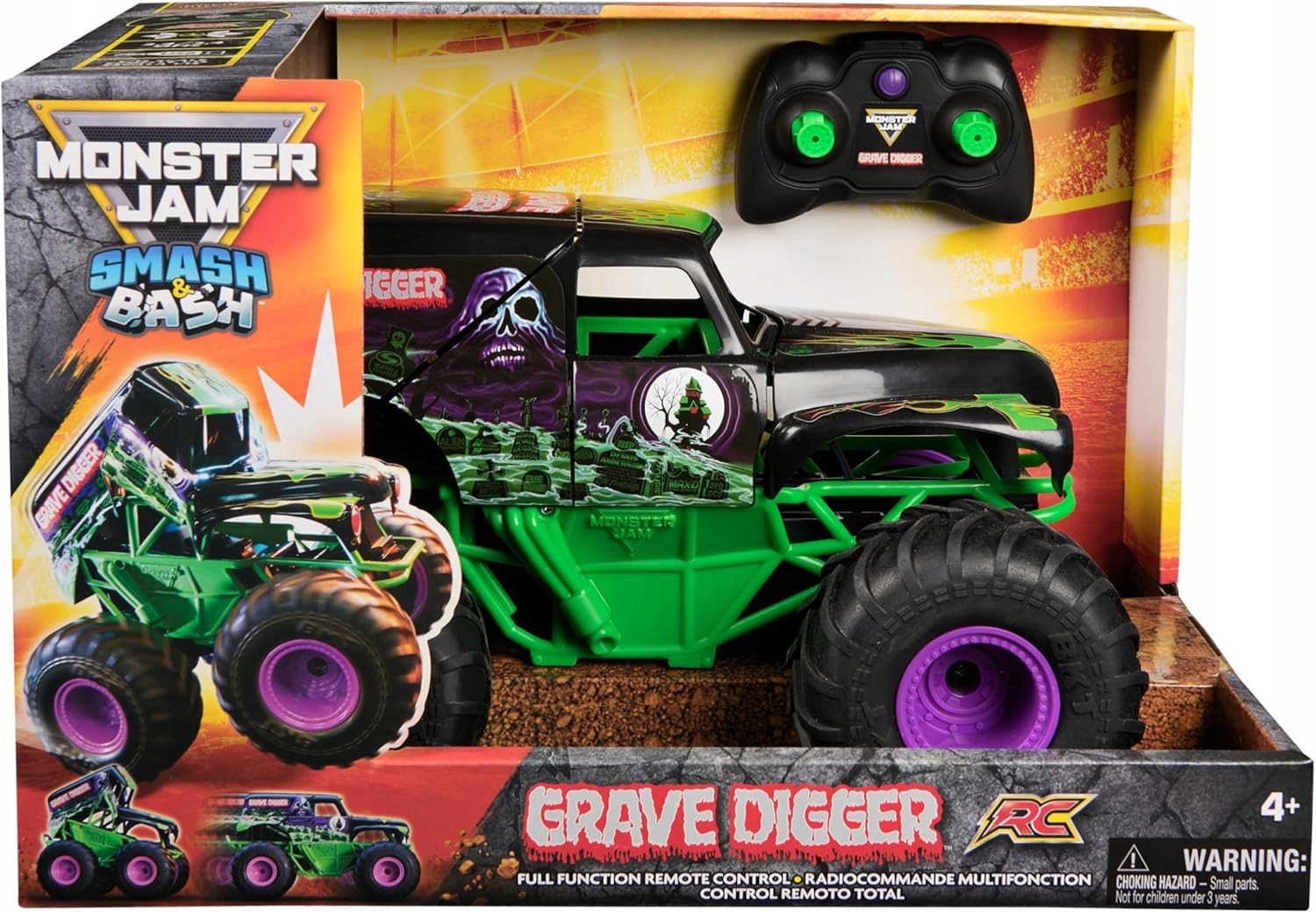 Monster Jam RC 1:15 Smash & Bash Grave Digger – Zdalnie sterowany pojazd pełen emocji