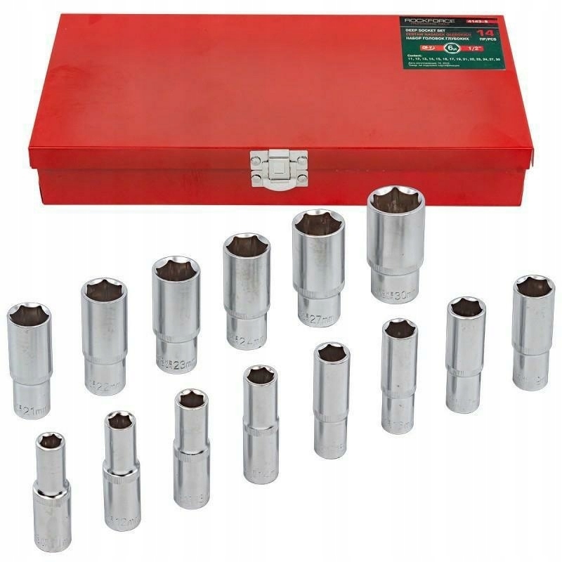 Zestaw nasadek: 14 długości od 11mm do 30mm