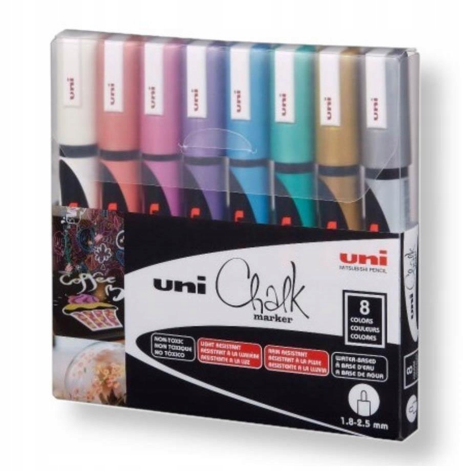 Wielokolorowe markery kredowe – Szeroka paleta barw