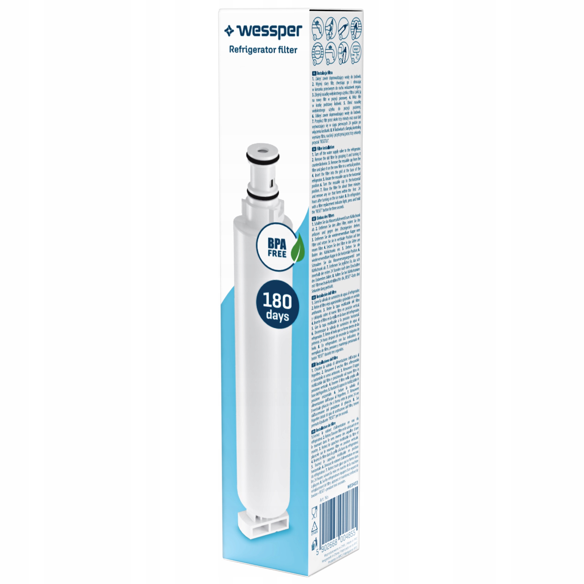 Efektywność usuwania chloru i zanieczyszczeń