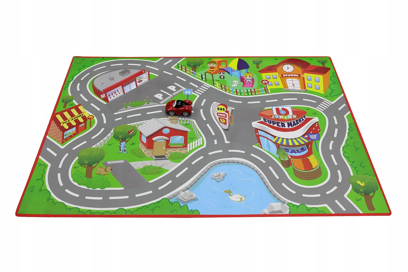 Bburago BB JUNIOR mata do zabawy Ferrari Junior City – Kreatywna przestrzeń dla malucha