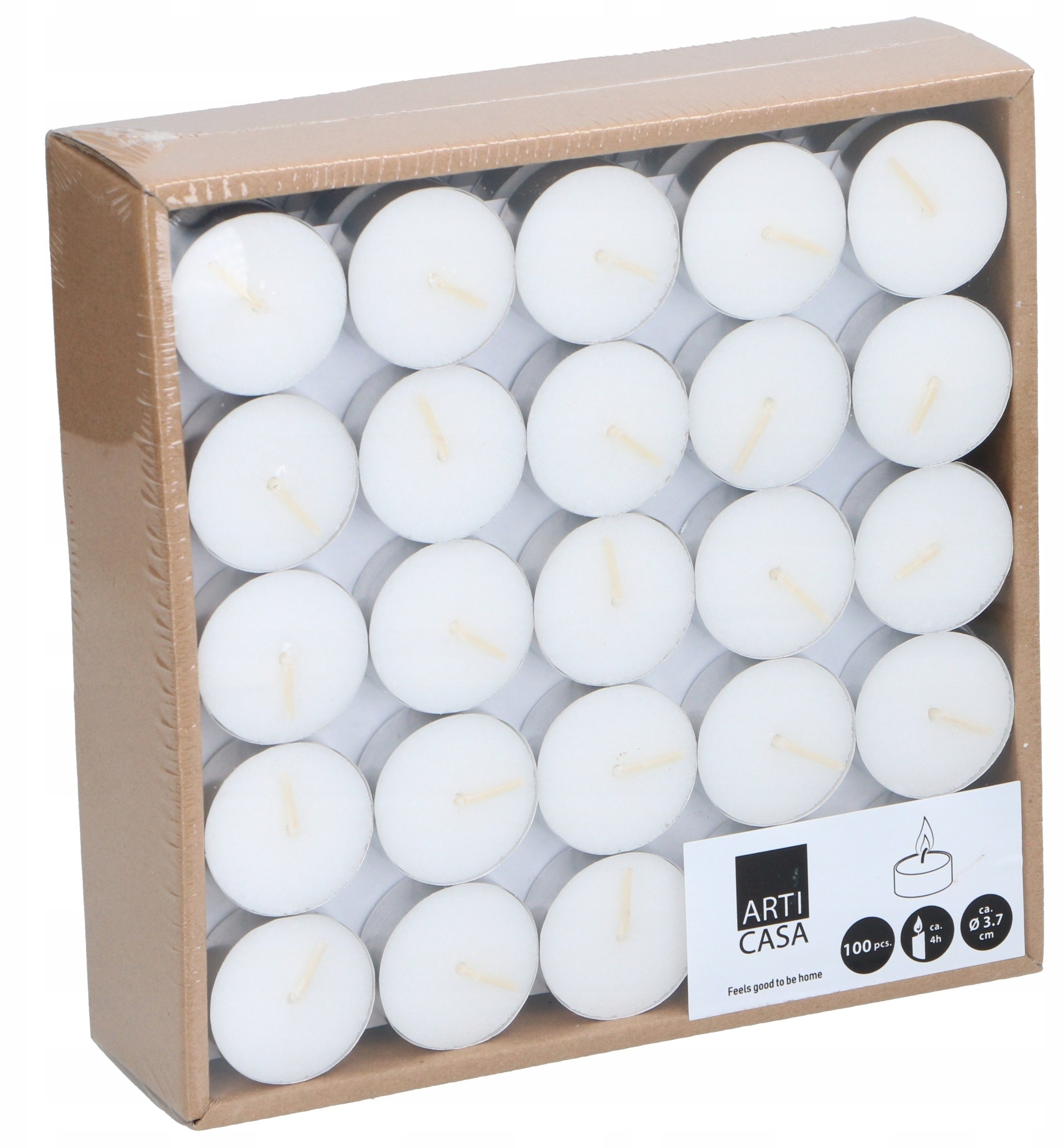 Arti Casa - Świeczki Tealight podgrzewacze bezzapachowe 100 szt. – Idealne do każdej okazji