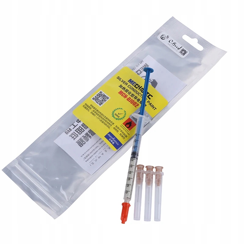 Pasta elektroprzewodząca Mechanic MCN-DJ002 + 3 igły – Idealna do napraw elektronicznych