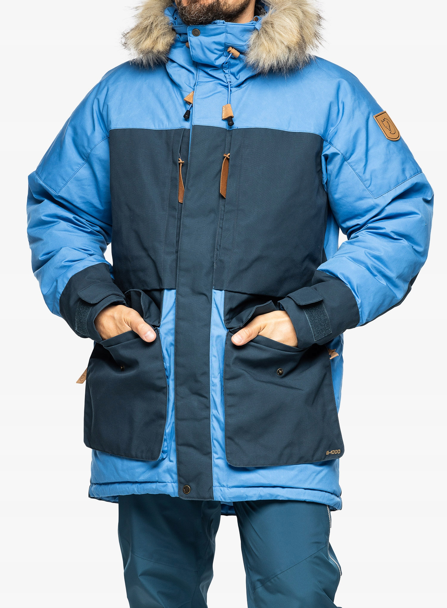 Kurtka zimowa Fjallraven Polar Expedition Parka - un blue/mountain blue L – Komfort i styl w zimowych warunkach