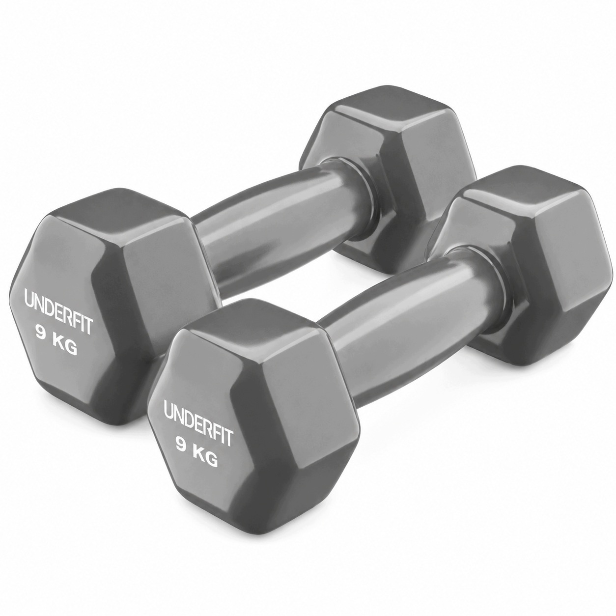 Hantla winylowa fitness UNDERFIT 2 x 9 kg – Idealny wybór do treningu