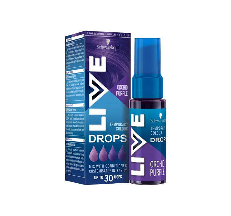 SCHWARZKOPF LIVE DROPS – Zmywalna farba do włosów Orchid Purple 30ml