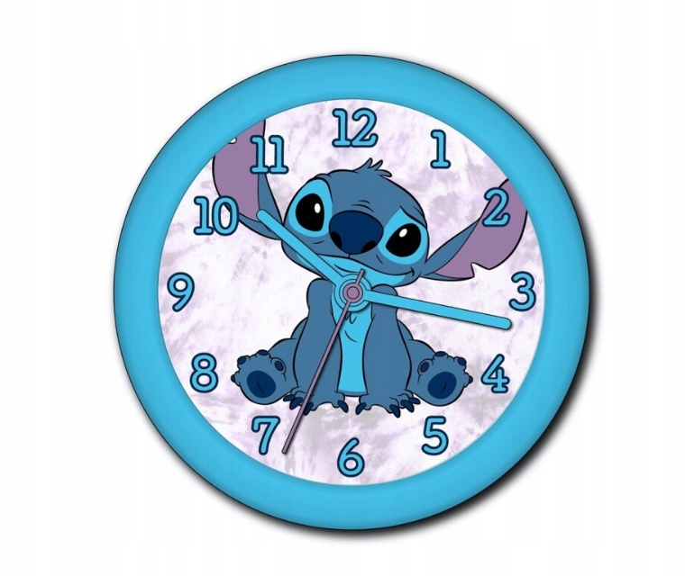 Zegar Ścienny Na Ścianę Duży 25cm Dla Dziecka - Lilo I Stitch
