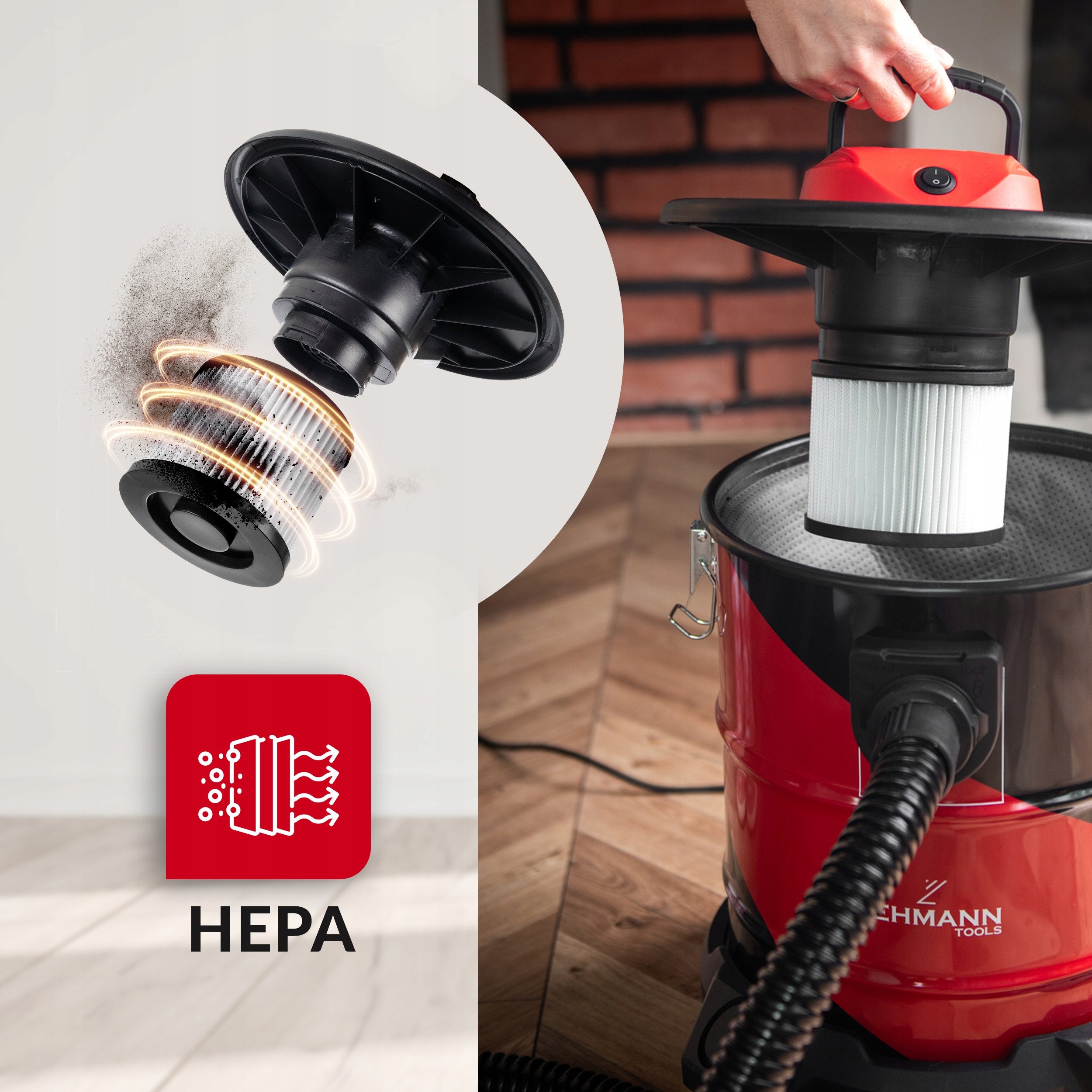 ODKURZACZ PRZEMYSŁOWY LEHMANN HADDO POPIOŁU KOMINKA GRUZU TURBO 2000W HEPA EAN (GTIN) 5905999066035