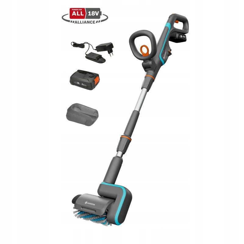 Gardena Akumulatorowa szczotka do tarasów AquaBrush Patio 18V P4A – Innowacyjne rozwiązanie do czyszczenia