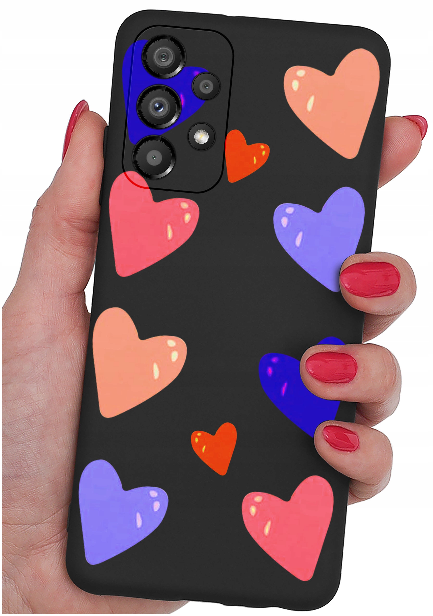 Żywe kolory i grafika na czarnym tle