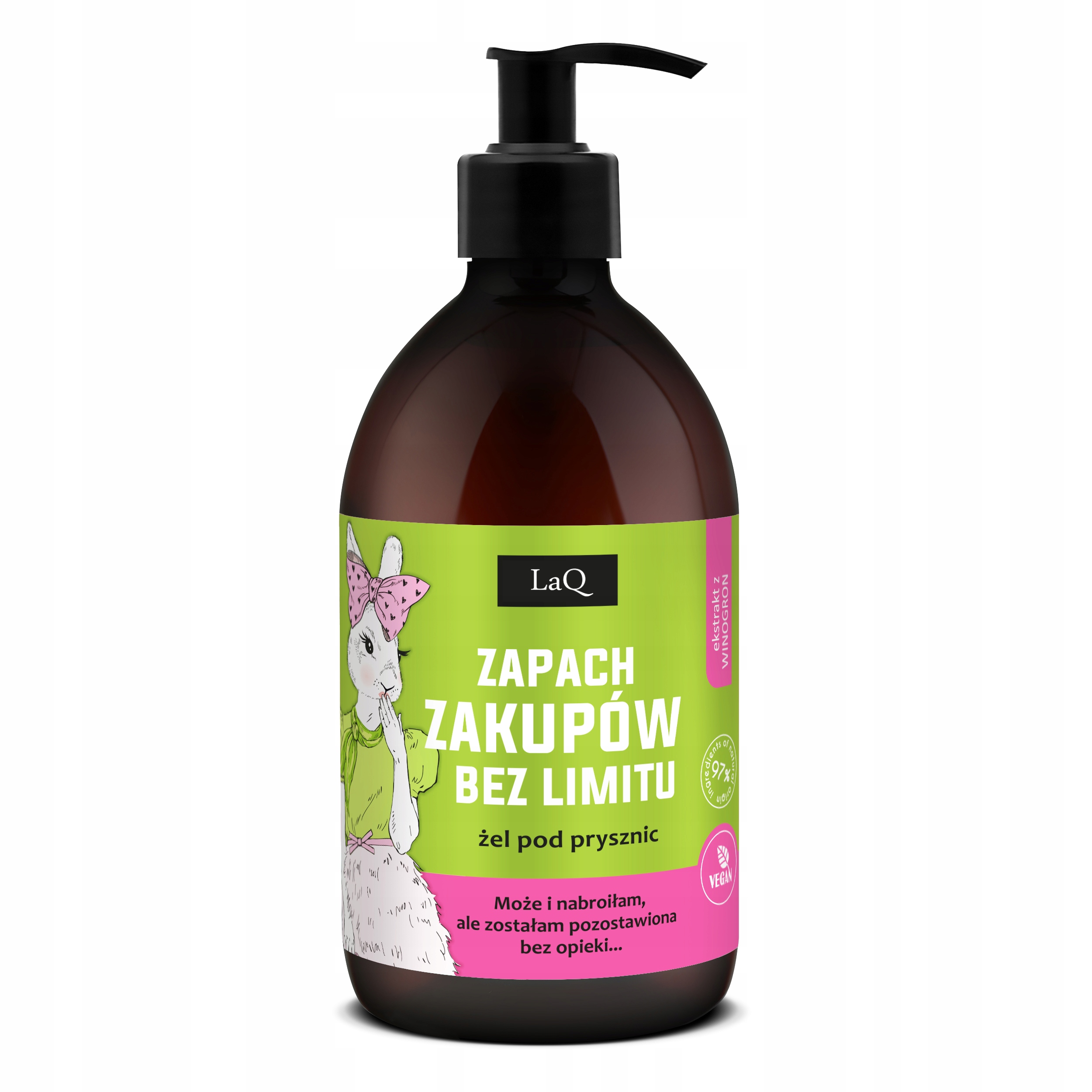 Żel pod prysznic LaQ Zapach Zakupów Bez Limitu – Kiwi i Winogrona