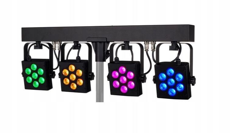 Stairville CLB4 RGB LED TriColor – Kompaktowy Zestaw 4 Reflektorów 21W