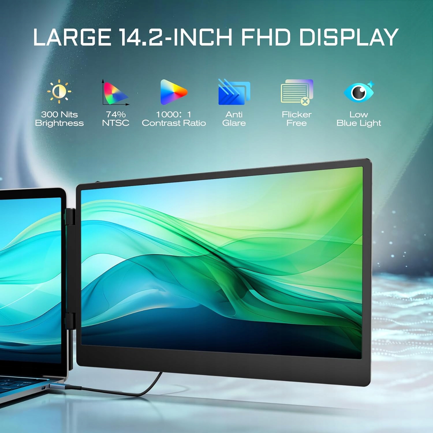 Wymiary i waga przenośnego monitora Teamgee S3