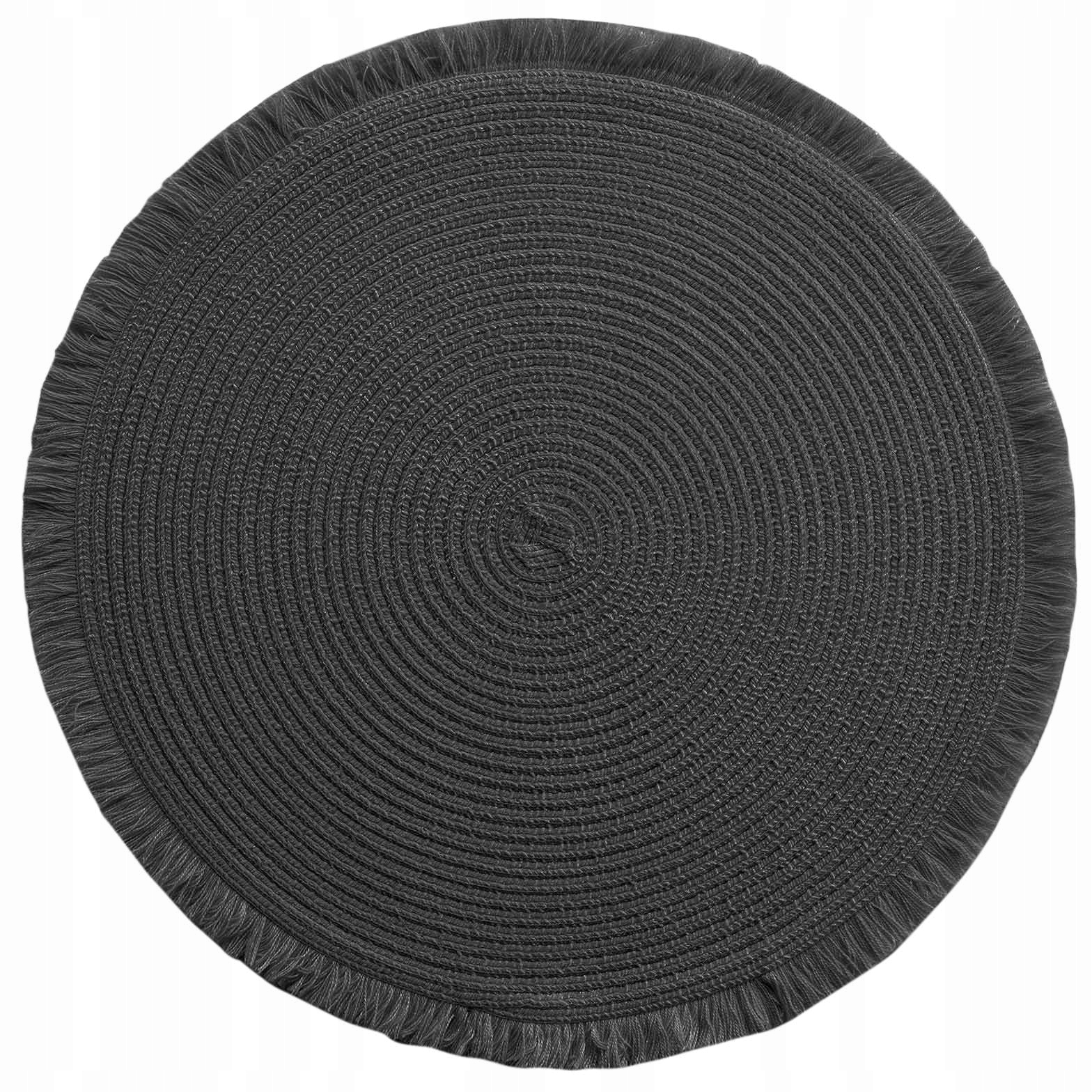 Douceur d`Interieur Podkładka pod talerz z frędzlami FALBALA, Ø 38 cm – Stylowy dodatek do Twojego stołu