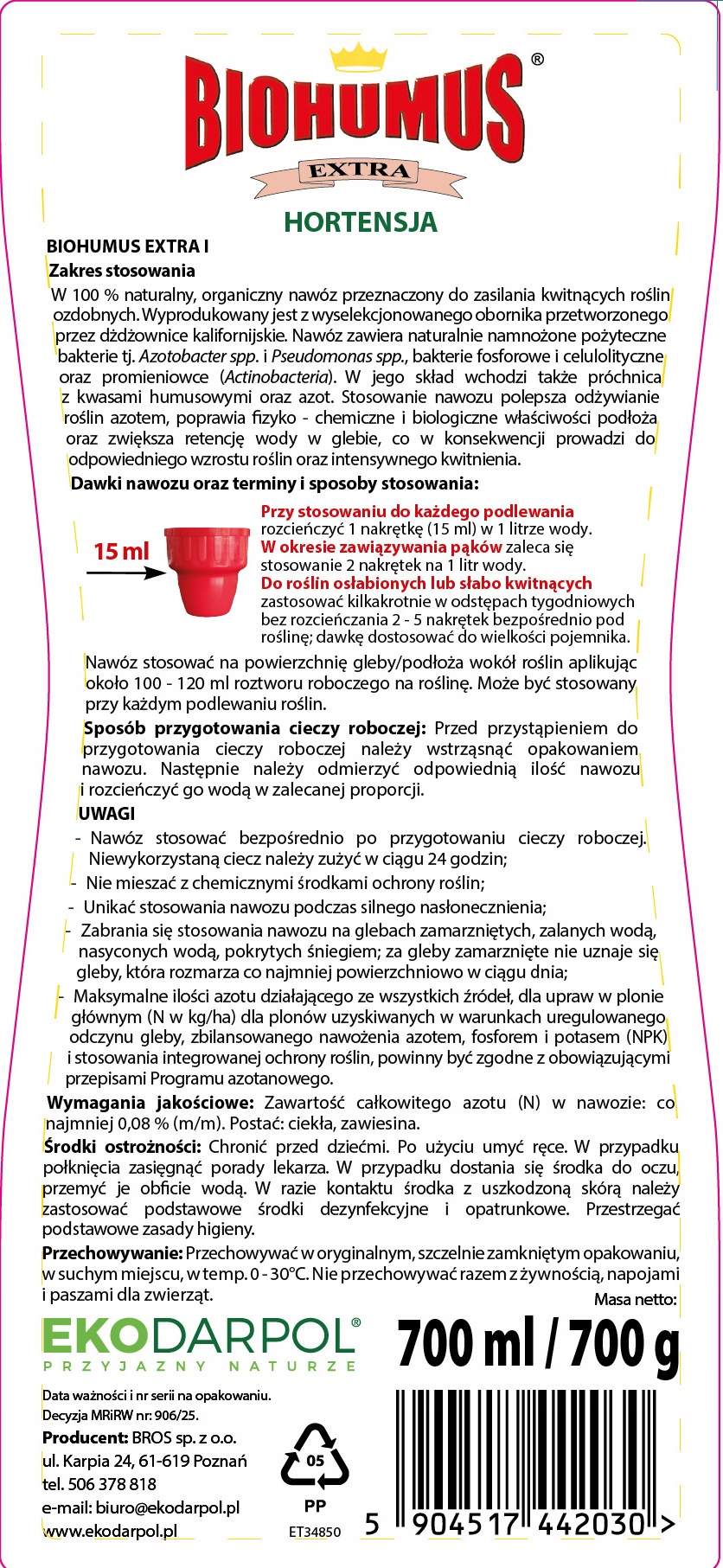 Płynna forma nawozu – Łatwe rozcieńczanie i stosowanie