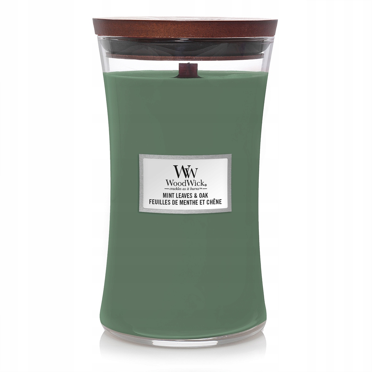 WoodWick Liście Mięty i Dąb 610g – Aromatyczna świeca do Twojego domu