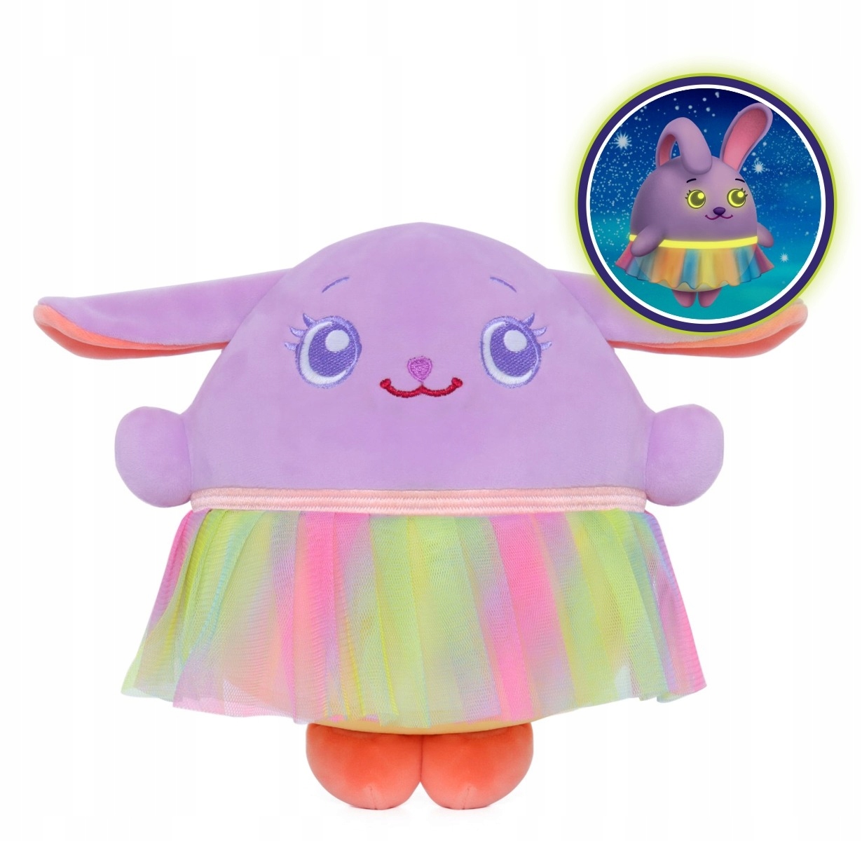 Dream Beams Królik Rosie 18cm – Urocza pluszowa zabawka świecąca w ciemności