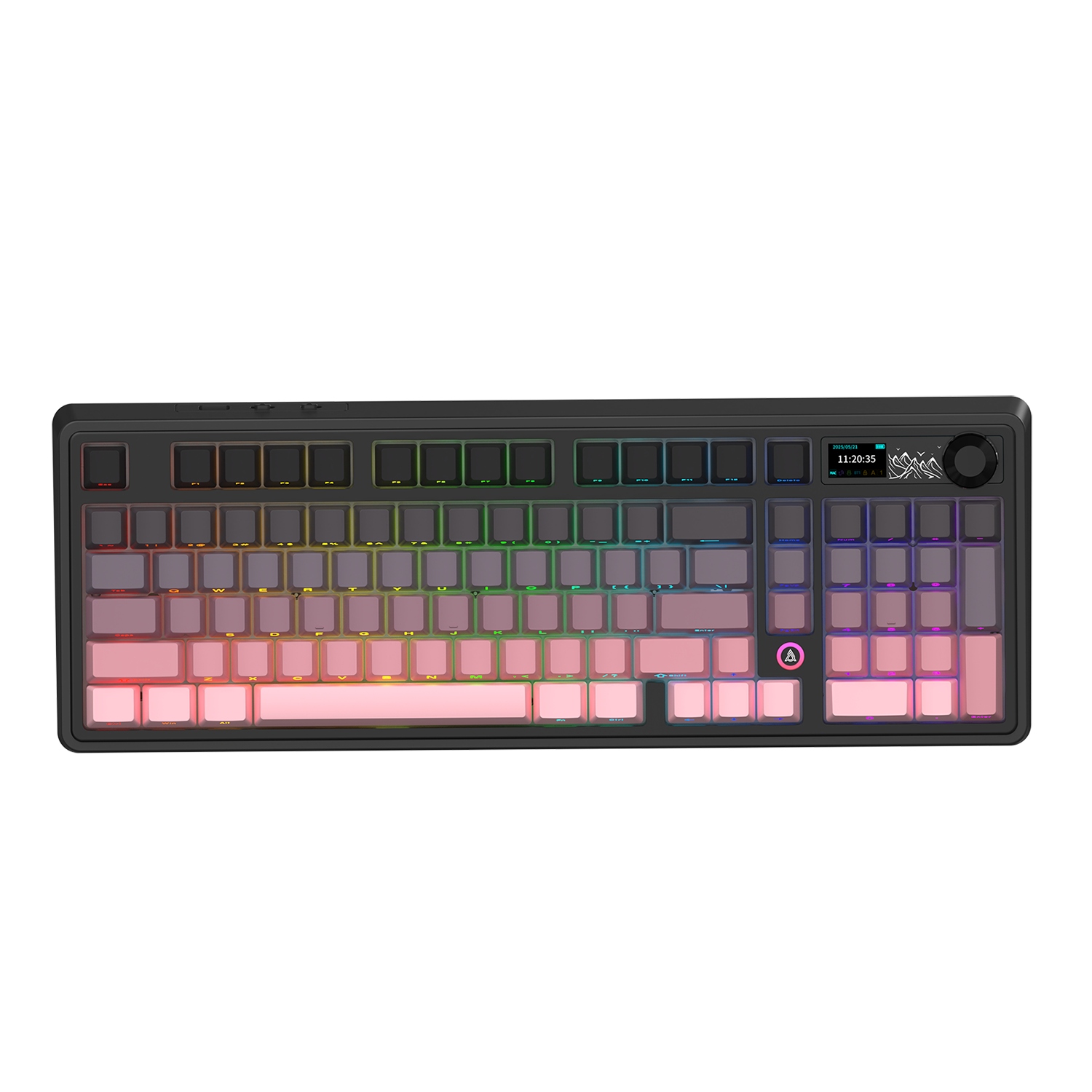 Klawiatura gamingowa mechaniczna AK980 Gift Switch-V2-Pink-Gradient-Model-With-Screen RGB – Twoje idealne narzędzie do gier