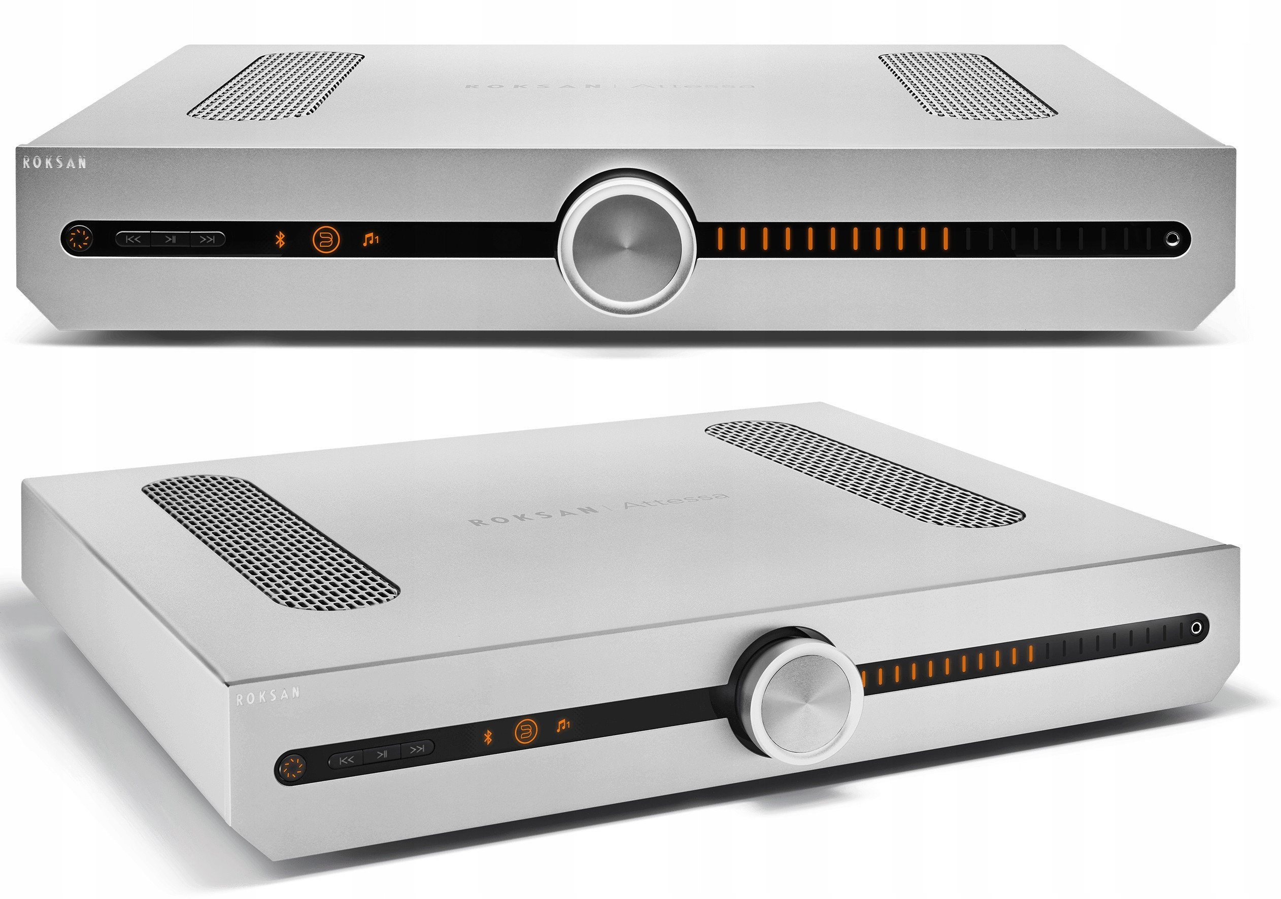 Roksan ATTESSA – Wzmacniacz all-in-one w kolorze srebrnym