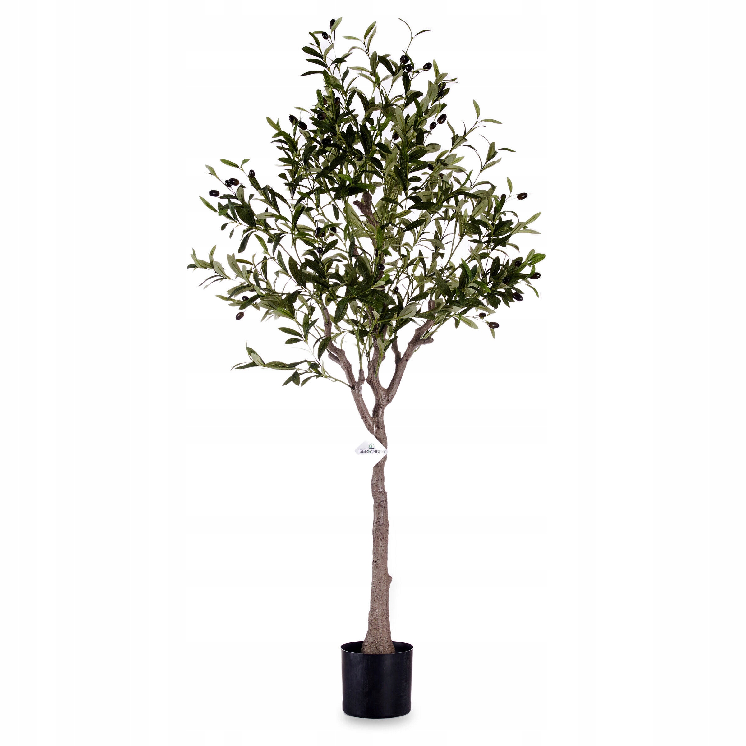 Ibergarden Sztuczne drzewko oliwne w doniczce GRON, 130 cm – Elegancka dekoracja do wnętrz